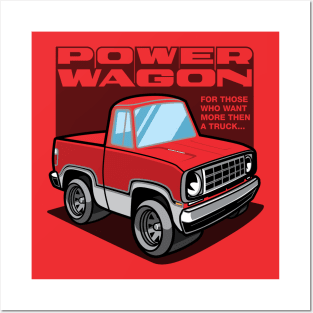 Bright Truck Red - Power Wagon (White Base) Posters and Art